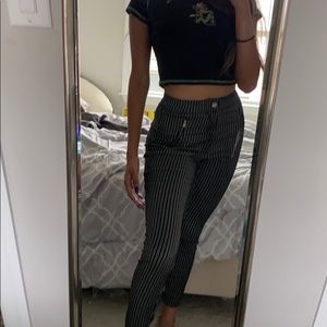 trendy pinstripe pants